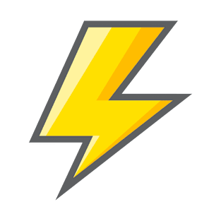 Yellow Lighting Bolt Graphic Electric T-Shirt