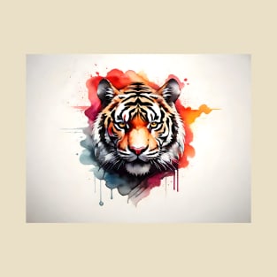 tiger face Watercolor T-Shirt
