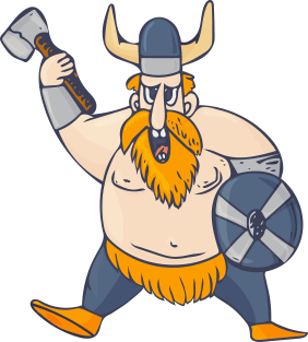 Angry Viking Warrior in a cartoon style Magnet