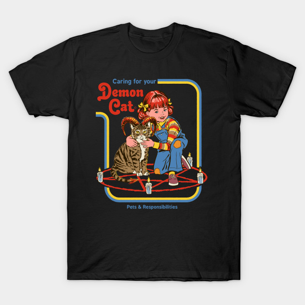 Caring For Your Demon Cat Cats T Shirt Teepublic