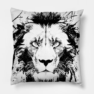 Lion Wild Nature Free Spirit Art Brush Painting Pillow