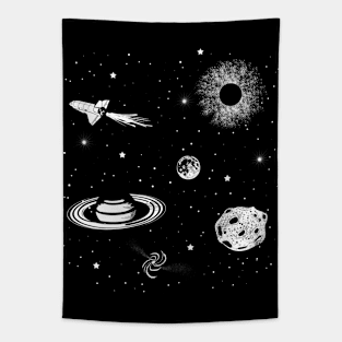 Universe Space Planets Stars Galaxy Tapestry