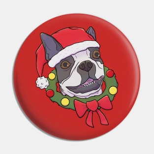 Boston Terrier Christmas Pin