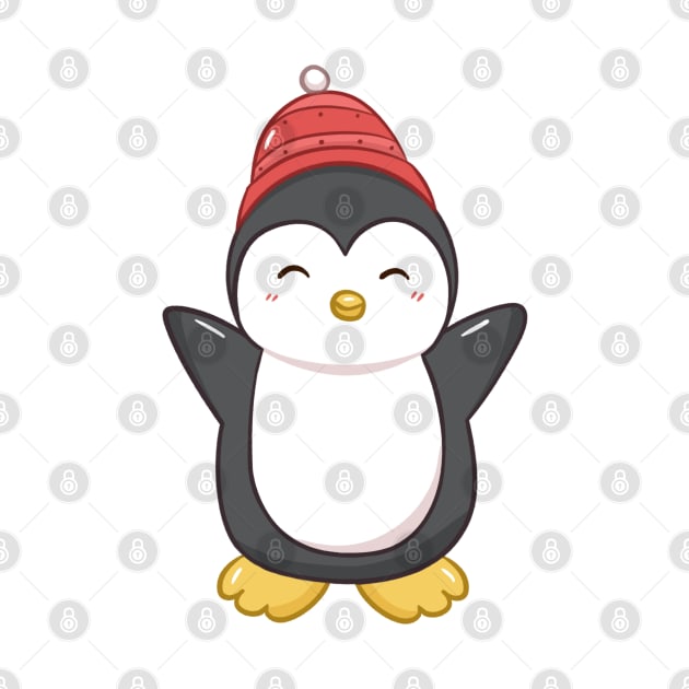 Cute Kawaii Penguin by cyanbuns