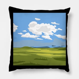 Sky With Clouds Countryside Cloud Pillow