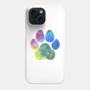 Rainbow Paw Print Phone Case