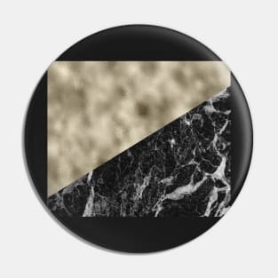 Golden brass on black marble Pin