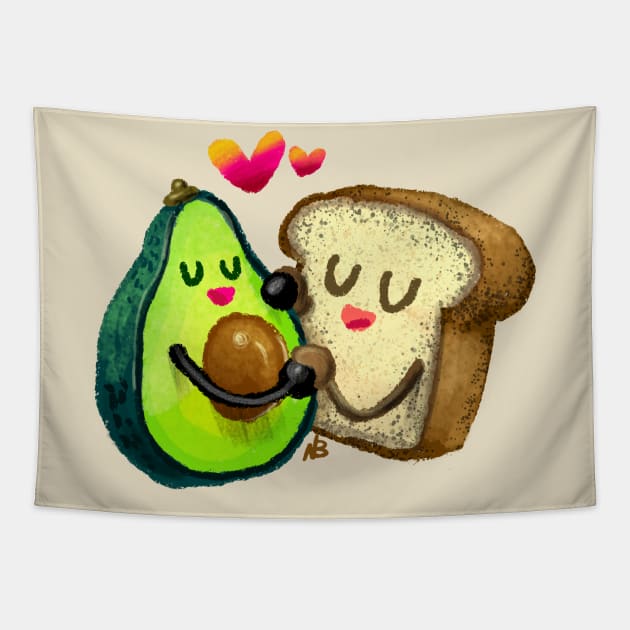 Avocado Toast Love Tapestry by natebear