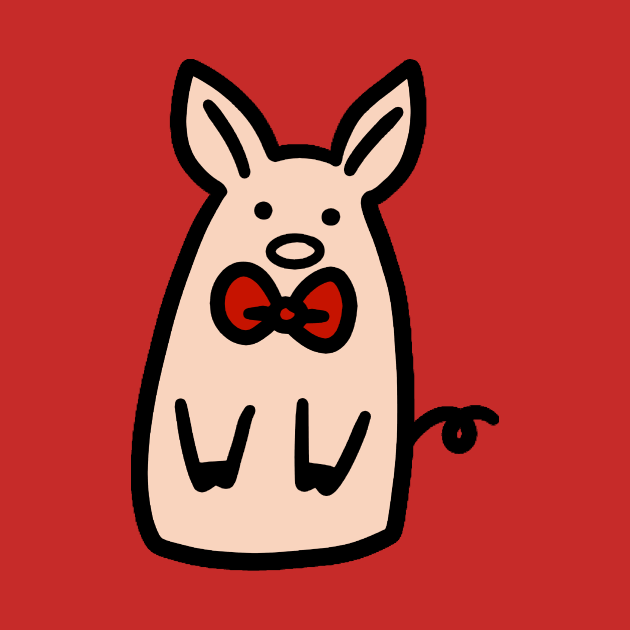 Bow Tie Piggy Piggy TShirt TeePublic