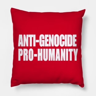 Anti-GENOCIDE PRO-HUMANITY - Blue and White - Back Pillow