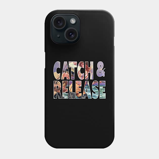 Catch and Release Fisherman Hooks Woman's Clothes While Ocean Fishing Phone Case by Retro Repro