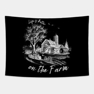 LIFE IS BETTER ON THE FARM Tapestry