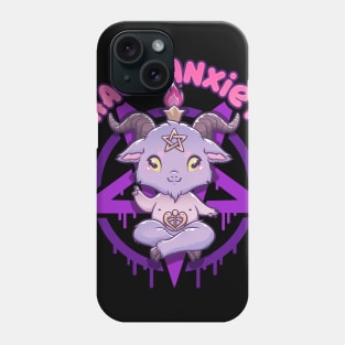 I have Anxiety - Creepy Cute Baphomet T-Shirt Phone Case