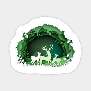 deer back to nature Magnet