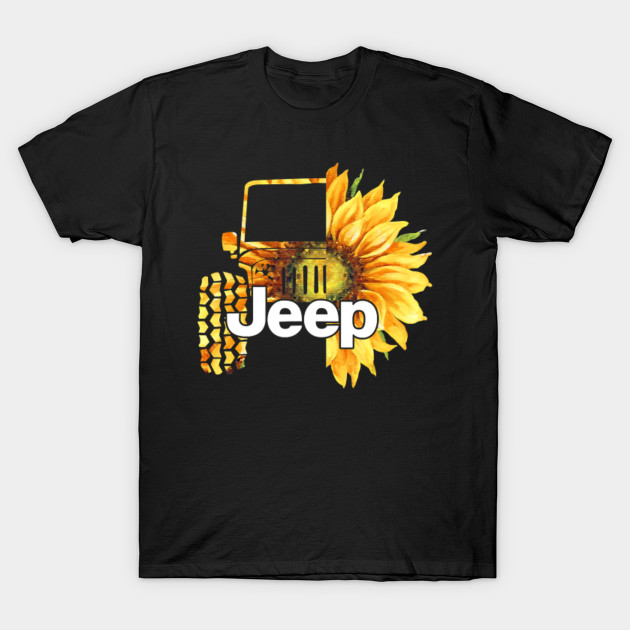 Jeep Sunflower Jeep Drivers Sunflower Lovers car - Jeep - T-Shirt ...