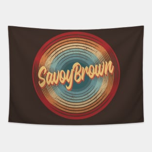 Savoy Brown Vintage Circle Tapestry