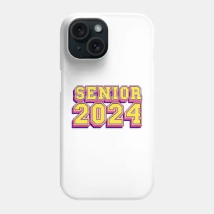 Vintage tipography Senior 2024 Phone Case