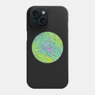 Abstract Fractal Wave Spiral Galaxy Green Blue Aqua Yellow Purple marbled Pattern Swirl Natural Flow Phone Case
