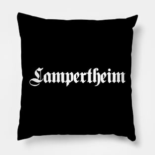 Lampertheim written with gothic font Pillow