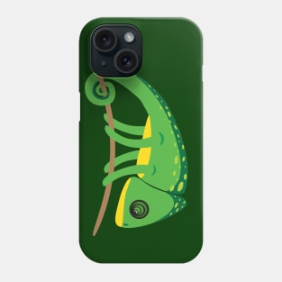 Funny Green Chameleon Phone Case