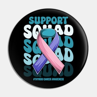 Thyroid Cancer Support Blue Pink teal  Ribbon Support Thyroid Cancer awareness Pin