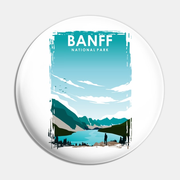 Banff national park vintage travel poster art Pin by jornvanhezik