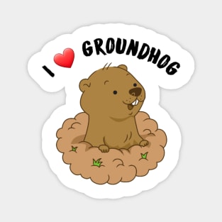 I love groundhog Magnet