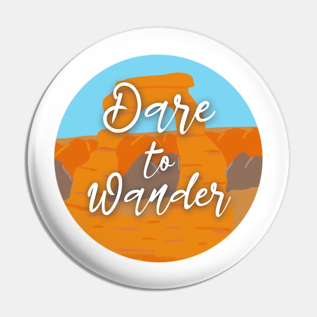 Dare to Wander Pin by Origami Sticker Co.