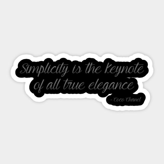 Coco Chanel Quote Coco Chanel Sticker Teepublic