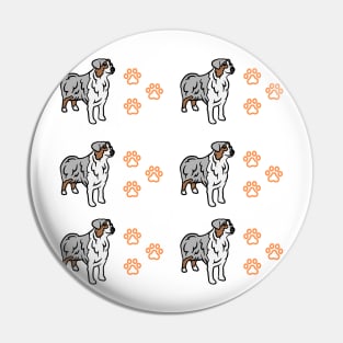 Australian shepherd dog pattern Pin