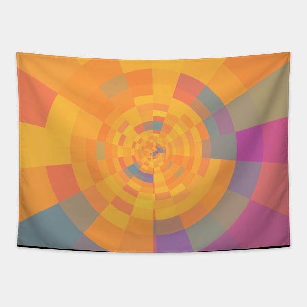 Abstract Circle of Cute Bright Colors Tapestry by Peaceful Space AS