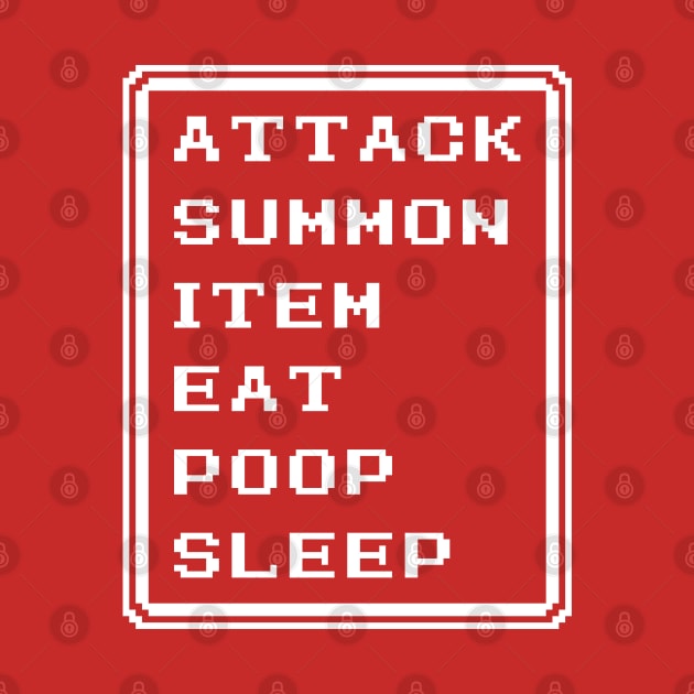 Final Fantasy Battle Menu Eat Poop Sleep Summoner Version by inotyler
