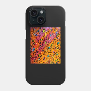 Multi Colored Animal Print Acrylic Painting Phone Case