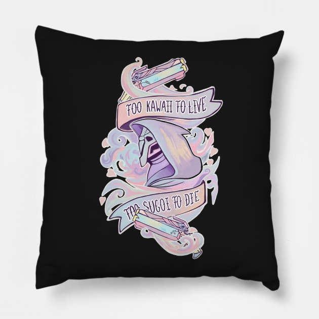 Pastel Reaper - too kawaii to live, too sugoi to die Pillow by iisjah