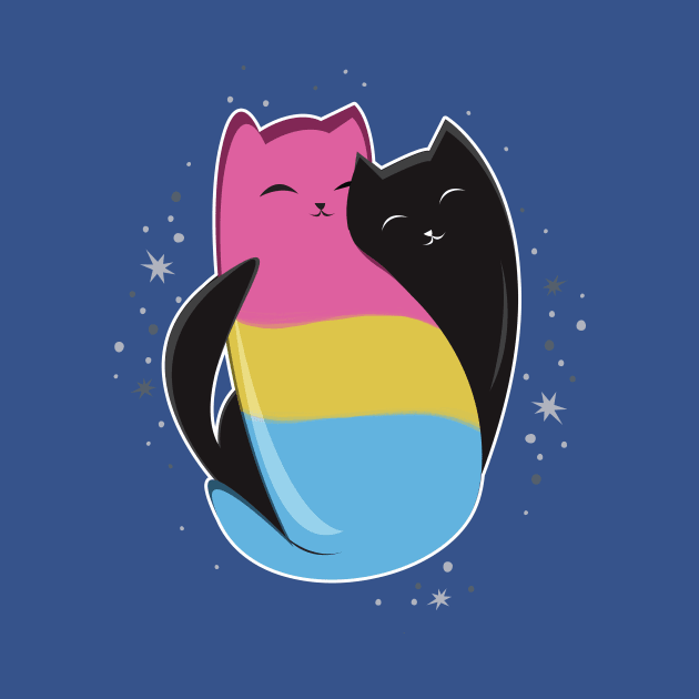 Pansexual Cat LGBT Pride Flag by Psitta