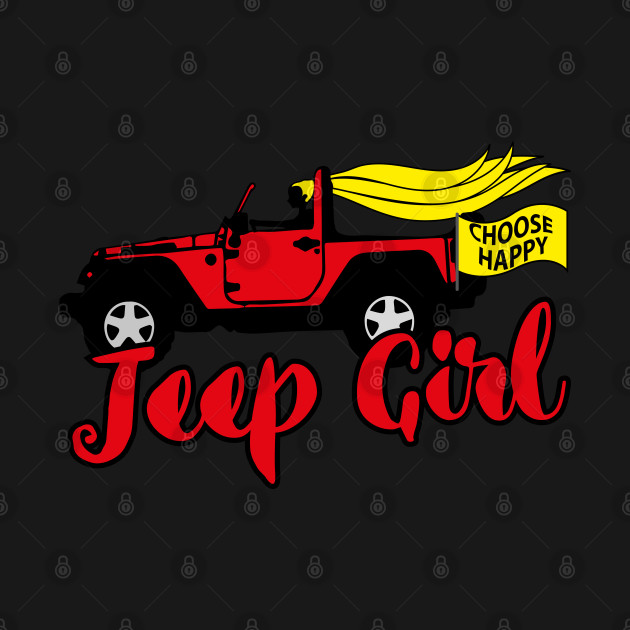 Disover Blonde girl in the jeep - Jeep Girls - T-Shirt