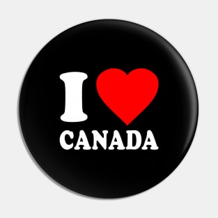 I Love Canada Pin