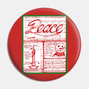 A design for Christmas peace Pin