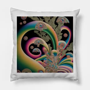 Feather Trippy Pattern Pillow