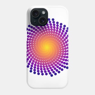 Whirlpool Spiral | Dark Sunset Yellow Red Blue Phone Case