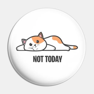 Not Today Cat Pin