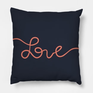 Love Handwritten Lineart Pillow