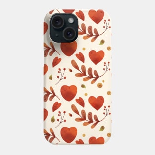 Hearts and Leaves Phone Case