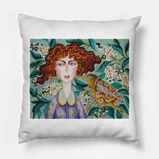 Universe Can Talk to You in Many Different Ways.. Watercolor Illustration Pillow