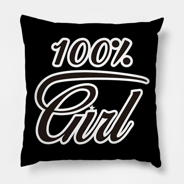 100% Girls Pillow by adyart