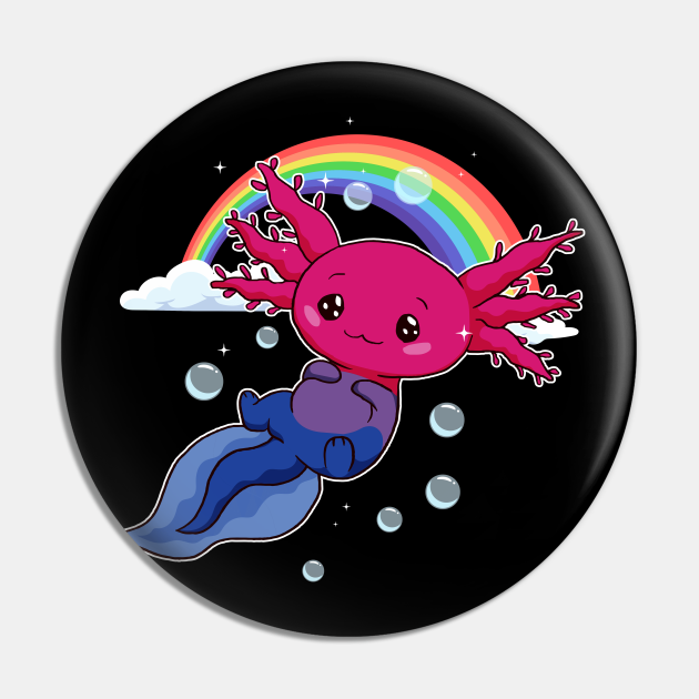 Bisexual Pride Bi Kawaii Axolotl Bisexual Flag Bisexual Pin Teepublic