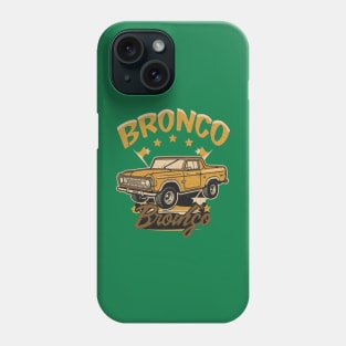 Retro 1987-1991 Ford Bronco w/Tires Phone Case