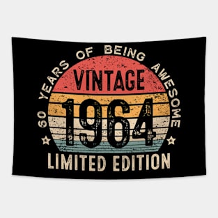 60th Birthday Gift Vintage 1964 Men Women 60 Years Old Tapestry