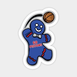 Detroit Pistons Gingerbread Man Magnet