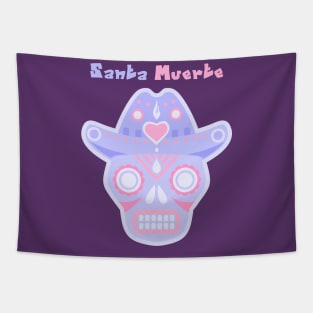 Santa Muerte / violet Tapestry